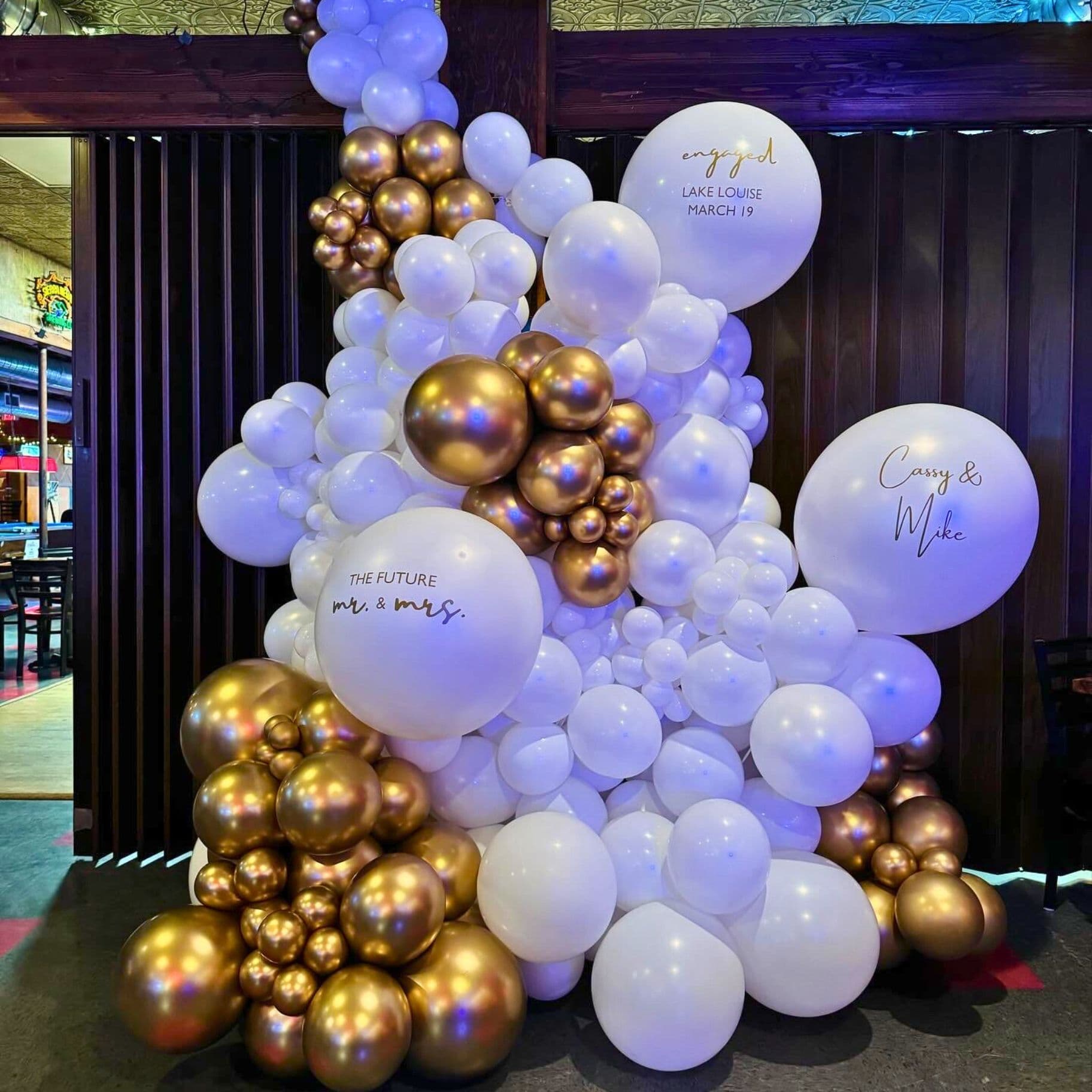 Engagement Party Organic Floor to Ceiling Garland - undefined