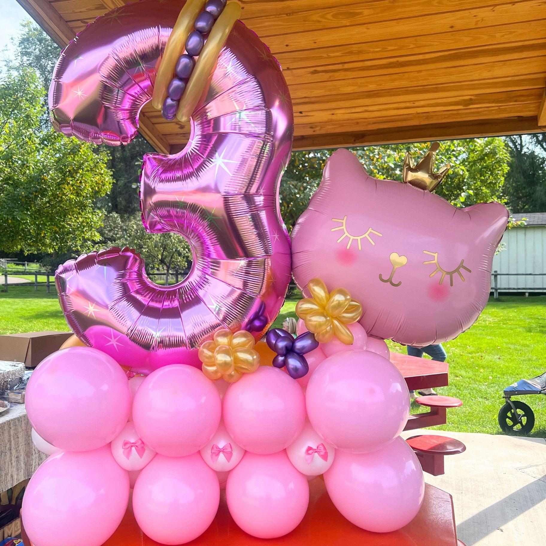 3rd Birthday Balloons - bouquet