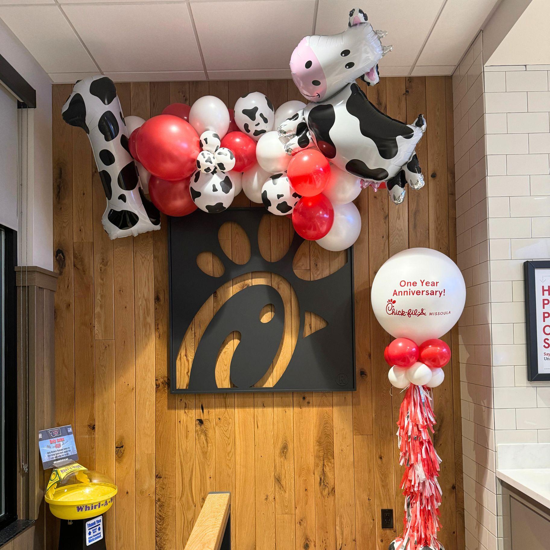Chick-fil-A One Year Anniversary - garland